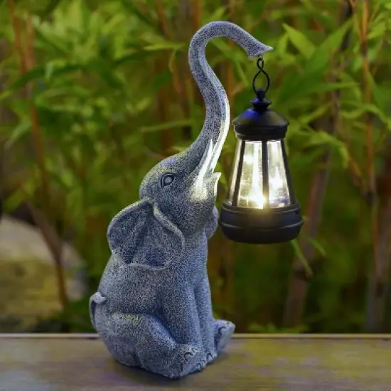 Paaaawaters Elephant Statue for Garden Decor with Gift Appeal - Ideal Gifts for Women, Mom or Birthdays, Beautifully Crafted Outdoor image {6}