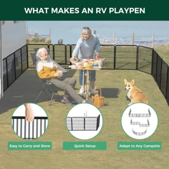 FXW Instant Dog Playpen, Portable Pet Fence for Outdoor, RV Trips, and Camping, Panels for Puppy and Small Dogs│Patented image {1}
