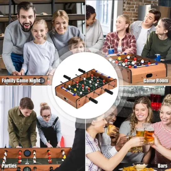 Costway 20'' Foosball Table Mini Tabletop Soccer Game Christmas Gift Football Sports image {2}