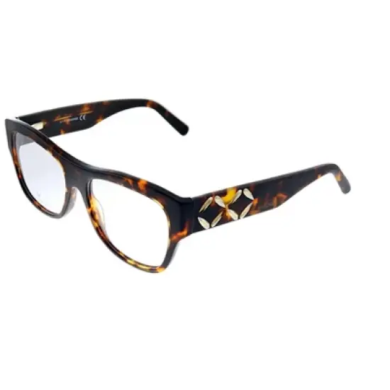 Swarovski  054 Womens Square Eyeglasses Havana 53mm image {1}