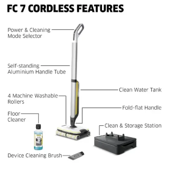 K&auml;rcher FC 7 Cordless Electric Floor Cleaner, Scrubber, Cordless Mop image {1}