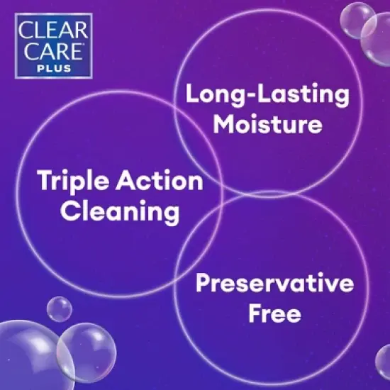 Clear Care Plus with Hydraglyde Cleaning and Disinfecting Contact Lens Solution For Soft Lenses - 12 fl oz image {2}