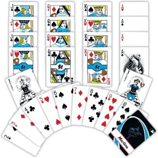 MasterPieces Officially Licensed MLB Miami Marlins Playing Cards - 54 Card Deck for Adults image {2}