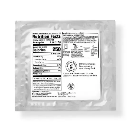 Organic 100% Grassfed 85/15 Ground Beef - 1lb - Good & Gather&trade; image {1}