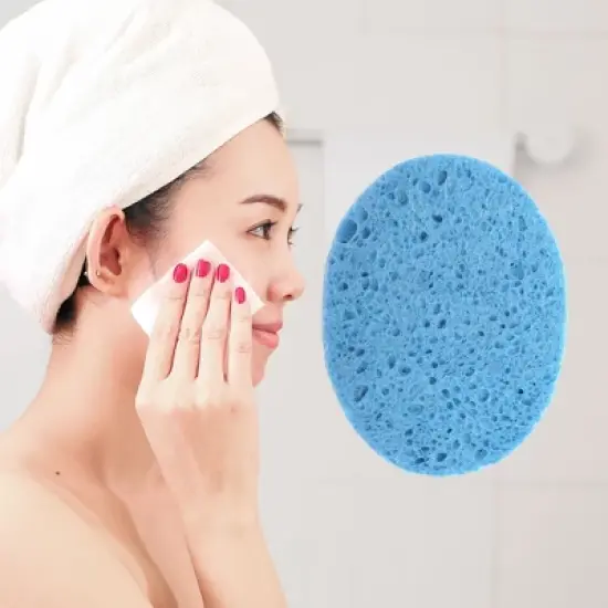 Unique Bargains Reusable Facial Sponges 4.53"x3.66"x0.39" 1 Pc image {1}