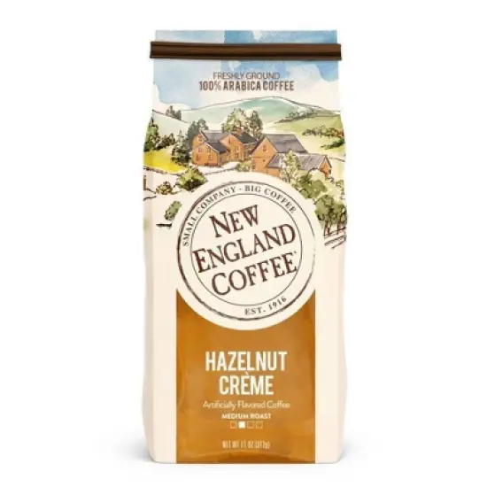New England Hazelnut Cr&egrave;me Medium Roast Coffee Ground Coffee - 11oz image {4}
