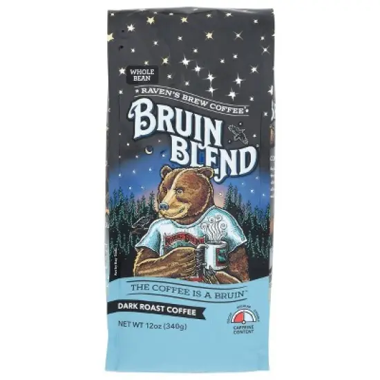 Raven's Brew Grin & Bear It Bruin Blend Full City Roast Dark Roast Whole Bean Coffee - 12oz image {5}