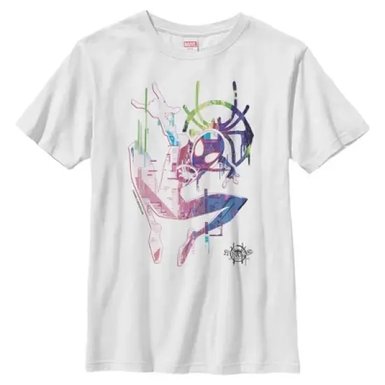 Boy's Marvel Spider-Man: Into the Spider-Verse Rainbow Watercolor T-Shirt image {3}