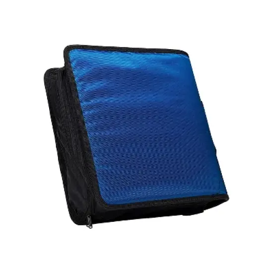 Case It King Sized Zip Tab 4" 3-Ring Zipper Binders D-Ring Blue (D-186 BLU) D-186-MBLU image {2}