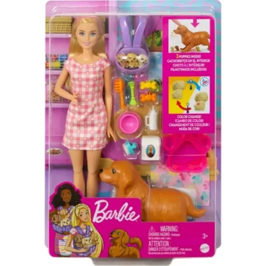Barbie Doll Newborn Pups Playset image {5}