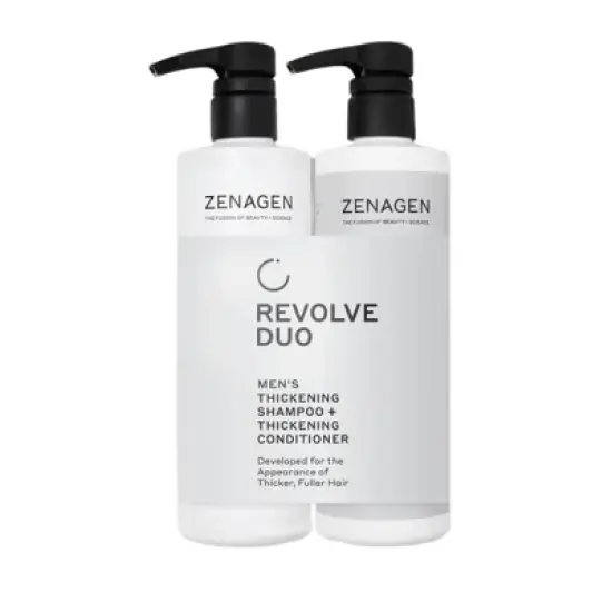Zenagen Revolve Men Thickening Shampoo (16 oz) & Revolve Thickening Conditioner (16 oz) - Thicker Hair XXL DUO SET KIT for Hair Loss image {3}