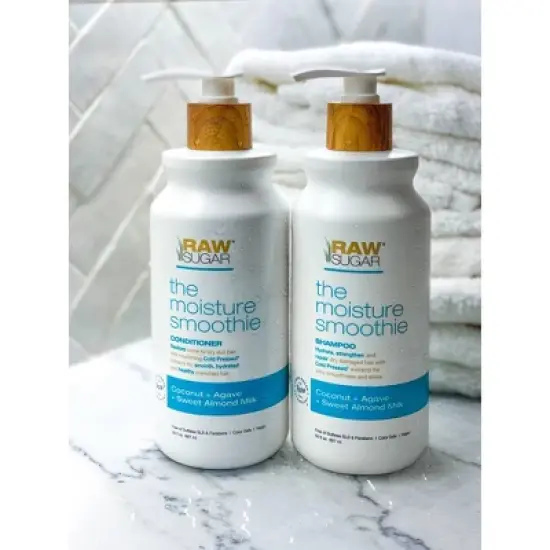 Raw Sugar Moisture Smoothie Conditioner Club Size Coconut + Agave + Sweet Almond Milk - 30 fl oz image {4}