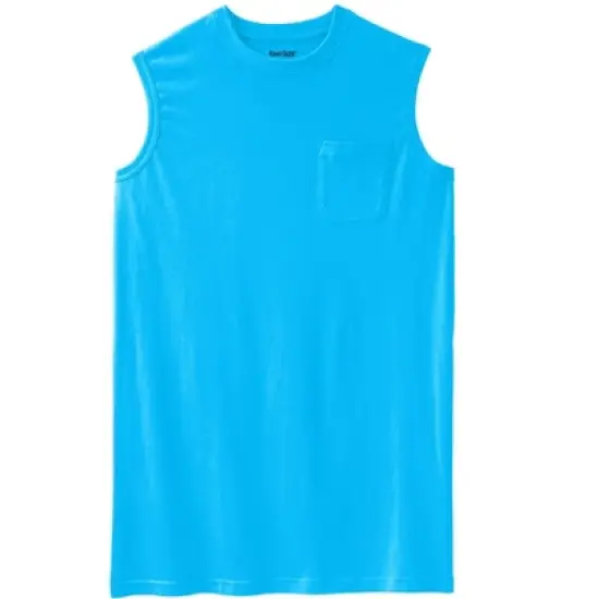 KingSize Men's Big & Tall Shrink-Less&trade; Longer-Length Lightweight Muscle Pocket Tee Shirt image {3}