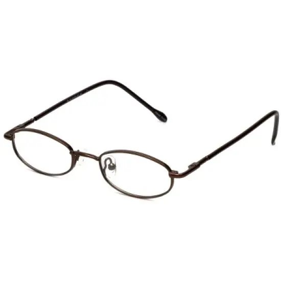 Flex Plus by Vivid FP-96 Designer Blue Light FIlter Reading Glasses in Shiny Brown 43mm +1.50 | Ladies | Oval Shape | X-Small Fit image {5}