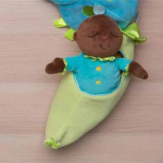 Manhattan Toy Snuggle Pod Sweet Pea First Baby Doll with Green Cozy Sleep Sack (162780) image {2}