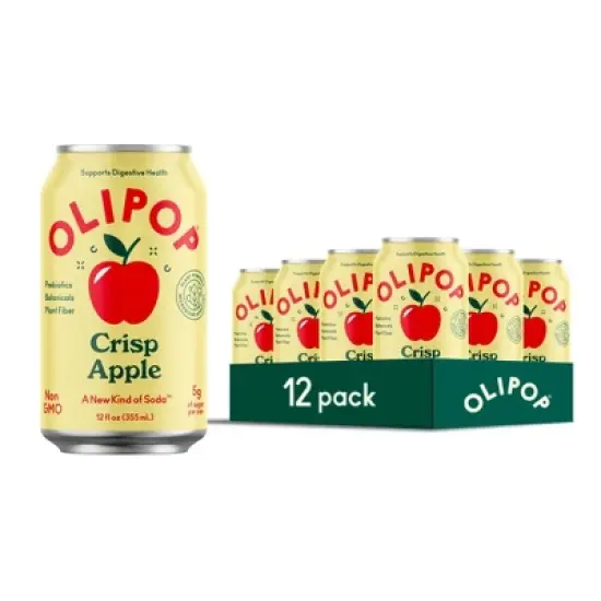 OLIPOP Crisp Apple Soda - 12ct/12 fl oz Cans image {7}