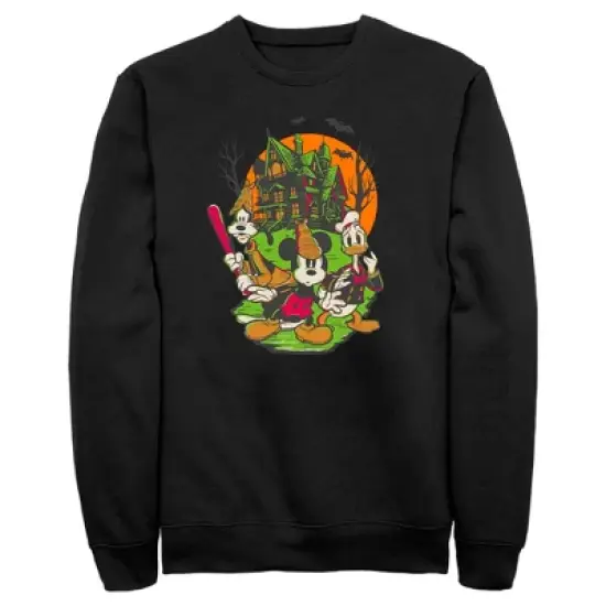 Men's Mickey & Friends Halloween Haunted House Crew Sweatshirt image {3}