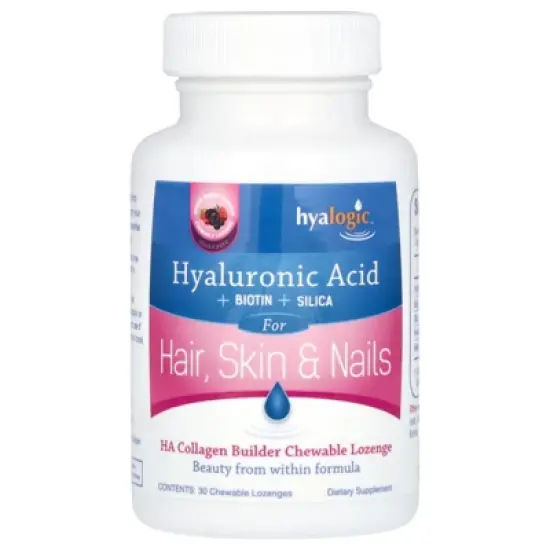 Hyalogic HA Collagen Builder, Hyaluronic Acid + Biotin +Silica, Mixed Berry, 30 Chewable Lozenges image {2}