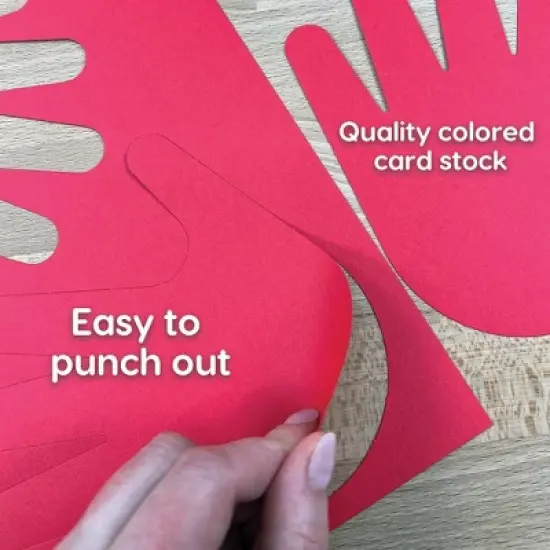 FreshCut Crafts Punch Out Paper Cutouts, Back to School Shapes, Handprints, Crayons & School Bus, 84 Pieces image {3}