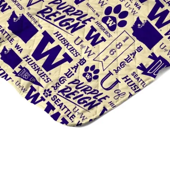 NCAA Washington Huskies 60 x 80 Quilted Throw Blanket image {3}