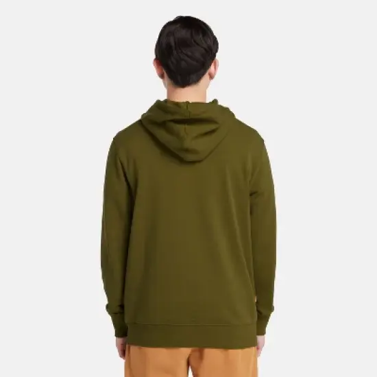 Timberland Tree Logo Hoodie, Dark Olive/Black, Medium image {4}