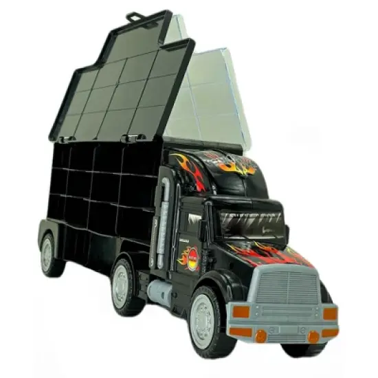 Big Daddy Trucks - the Big Rig Race Car Travel System with Construction Accessories - comes with 8 cars but can hold 24 image {3}