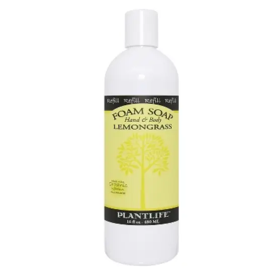 Plantlife Lemongrass Foam Soap Value Set &ndash; Gentle, Moisturizing, Plant-Based for All Skin Types &ndash; Hand & Body Wash &ndash; 8.5-16oz image {2}