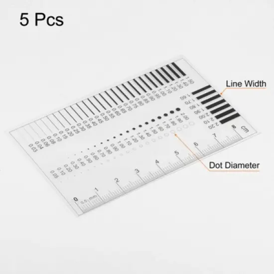 Unique Bargains High Precision SEC Size Estimation Chart Flaw Detection Film Ruler image {2}