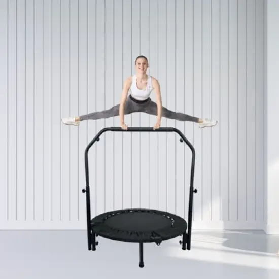Mini Steel Trampoline, Indoor Fitness Exercise, Maximum Load Capacity 330 Pounds, for Adults or Kids image {8}