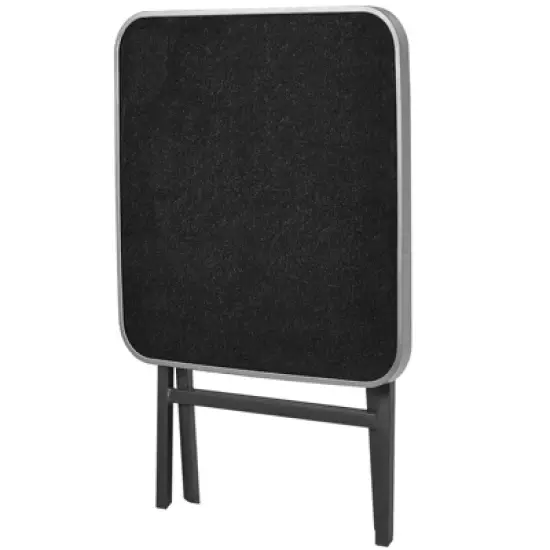 Tangkula 5PCS Rattan Patio Dining Set All Weather Square Folding Table & 4 Stackable Chairs Set w/Tempered Glass Tabletop image {9}