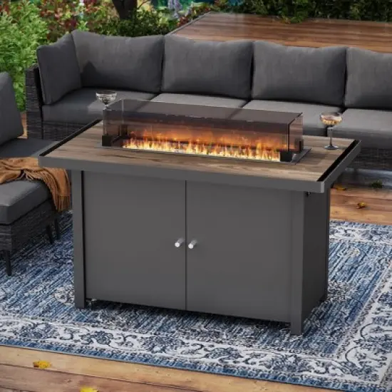 Lausaint Home 55000btu 43' Outdoor Propane Fire Pit Table （New） image {1}