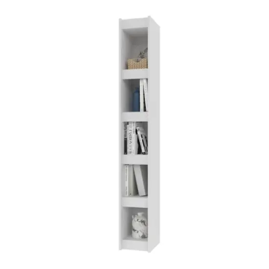 71.65" Parana 5 Shelf Bookcase White - Manhattan Comfort image {2}