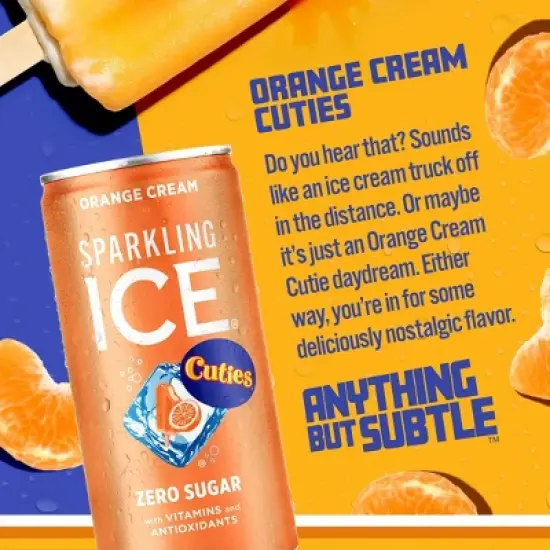 Sparkling ICE Cuties Orange Cream - 10pk/7.5 fl oz Mini Cans image {1}