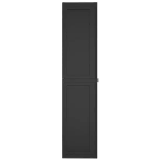 vidaXL Outdoor Storage Cabinet Black - 38.2"x14.6"x65" - Weather Resistant Polypropylene Utility Garden Cupboard image {4}