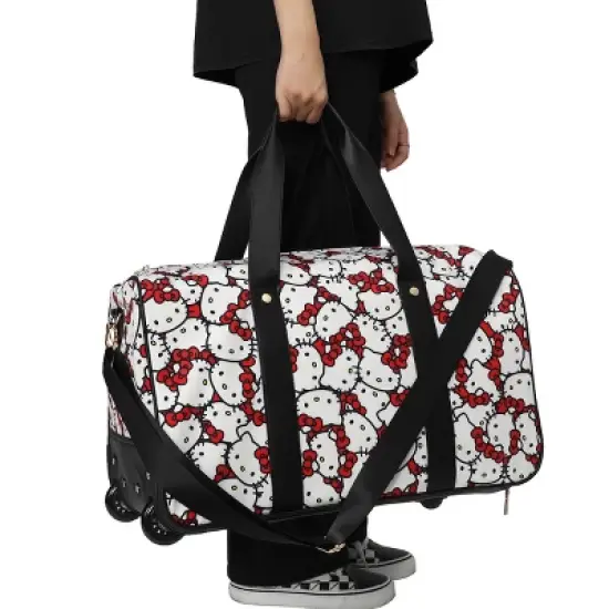 Hello Kitty AOP 17-Inch Wheeled Duffle Bag - Officially Licensed Travel Companion image {6}