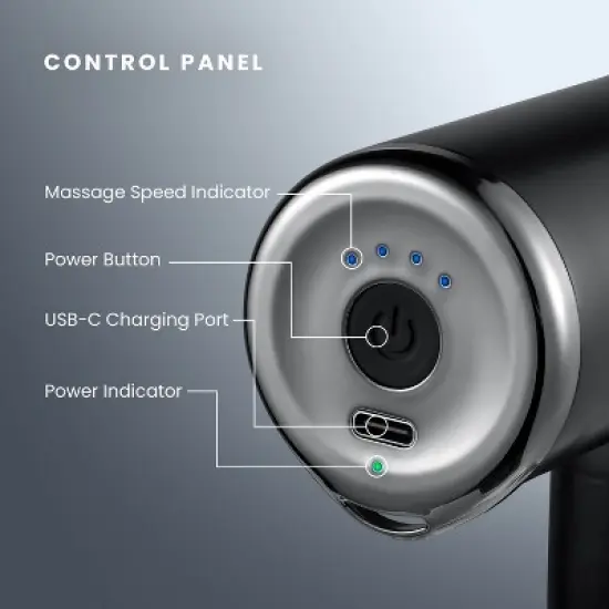 HOM Deep Tissue Mini Massage Gun - Quiet and Portable Handheld Massager for Treating Muscle Soreness, Back Pain and Body Ache image {3}