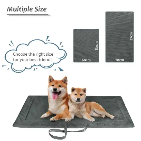 Catalonia Waterproof Dog Mat, Portable Reversible Pet Travel Mat, Pet Cushion Pad with Handle for Small Medium Dogs Cats, Indoor or Outdoor image {4}