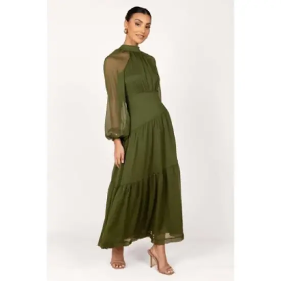 Petal and Pup Julip Sheer Long Sleeve Maxi Dress image {1}