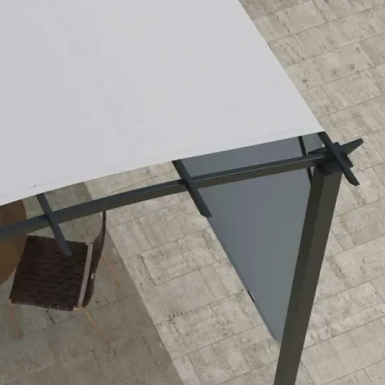 Resenkos Outdoor Garden Gazebo, Sunshade Gazebo Canopy,11' x 11' Outdoor Retractable Pergola with Canopy for Backyard, Gray Gray, Black image {6}