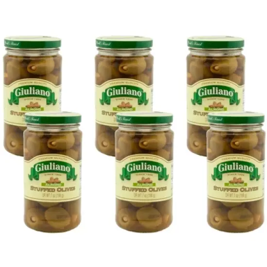 Giuliano Almond Stuffed Olives - 6 pack, 6.5 oz image {3}