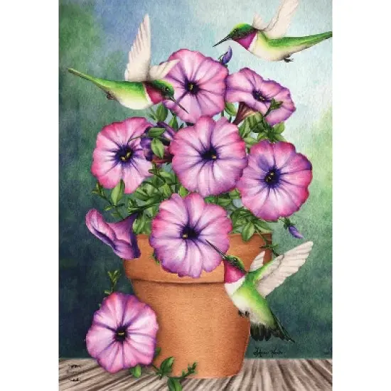 Briarwood Lane Garden Flag 12x18 For Outdoor Potted Petunias Spring For Spring Garden Flag Flags For Outside image {2}