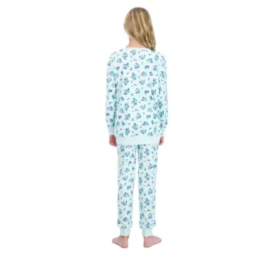 Sleep On It Girls 2-Piece Velour Pajama Set - Floral image {3}