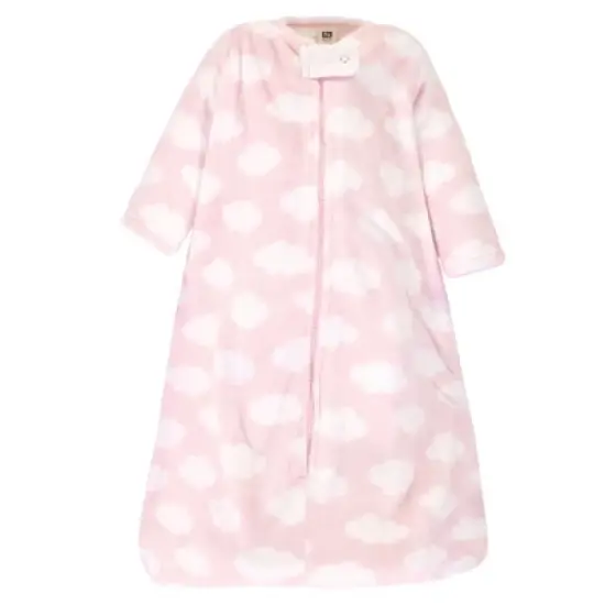Hudson Baby Infant Girl Plush Sleeping Bag, Sack, Blanket, Pink Clouds image {2}