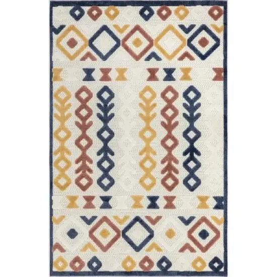 Corra Colorful Geometric Indoor/Outdoor Patio Area Rug image {9}