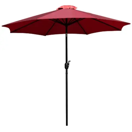 Emma and Oliver 9' Outdoor Patio Umbrella-Crank & Tilt Function - 1.5" Diameter Steel Pole image {9}