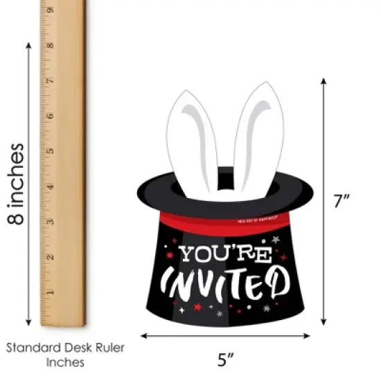 Big Dot of Happiness Ta-Da, Magic Show - Shaped Fill-In Invitations - Magical Birthday Party Invitation Cards with Envelopes - Set of 12 image {4}