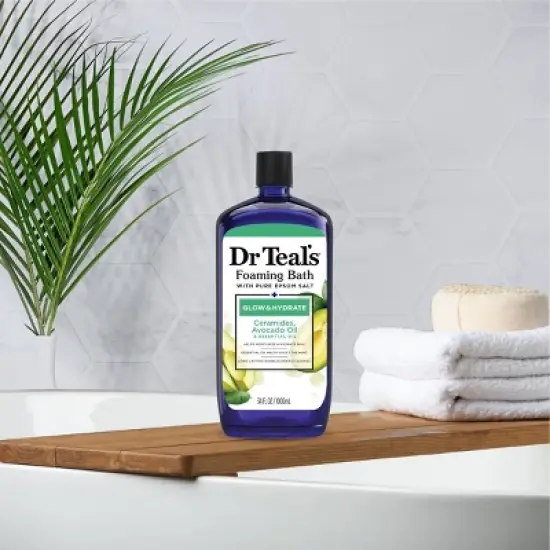 Dr Teal's Glow & Hydrate Essential Oils Foaming Bath Soak - 34oz image {5}