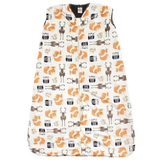 Hudson Baby Infant Boy Mink with Faux Shearling Inner Sleeping Bag, Sack, Blanket, Boy Forest image {3}