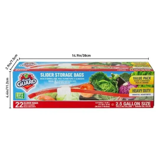Slider Storage Bags, Zippered Fresh-keeping Bag, Heavy Duty Food Sorting Storage Bag, Food Preservation Sealed Bag image {2}