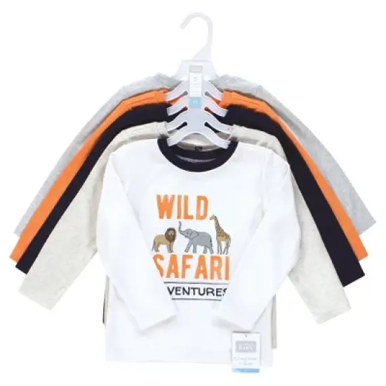 Hudson Baby Infant and Toddler Boy Long Sleeve T-Shirts, Cool Safari image {1}